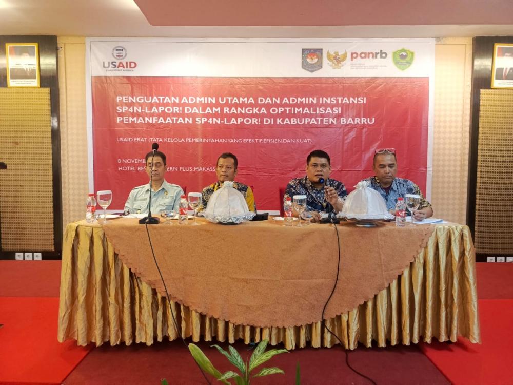 Kominfo-SP Sulsel Siap Berkolaborasi Dalam Binwas SP4N LAPOR di Kab. Barru