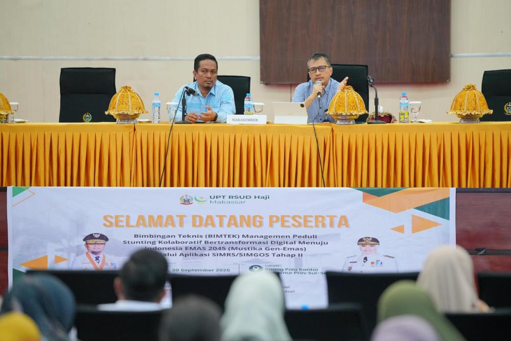Pemprov Sulsel Gelar Bimtek Implementasi Pelaporan Stunting Mustika GEN EMAS